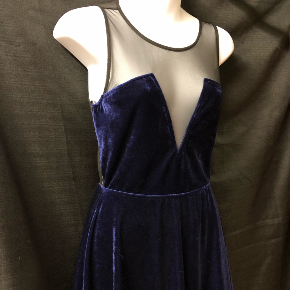 NWT Forever21 Blue Velvet Dress